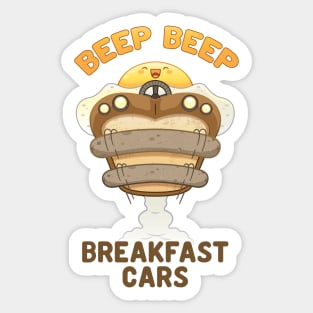 Breakfast Cars! Beep Beep! Sticker